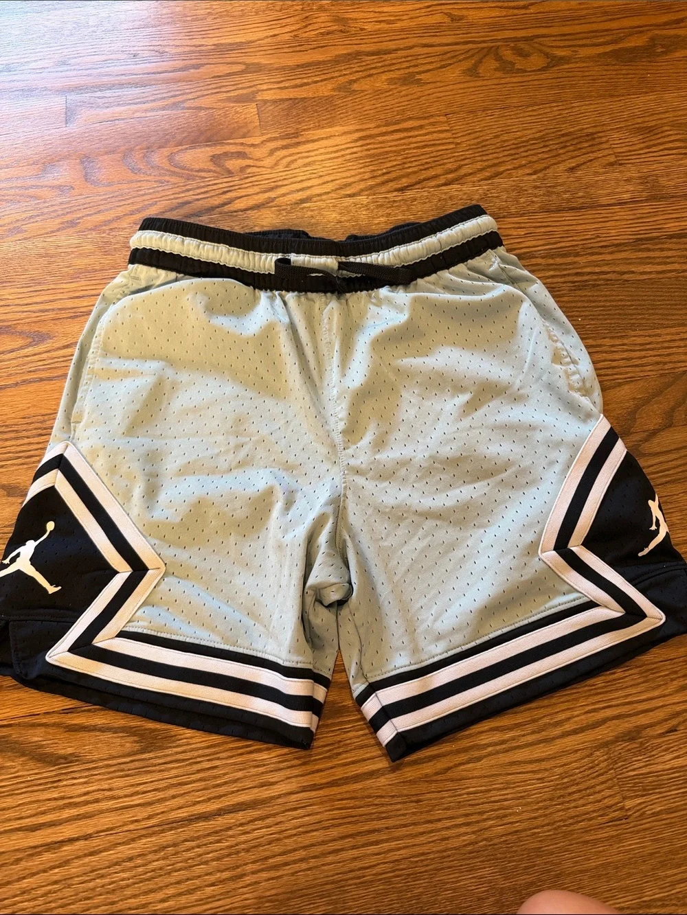Jordan Light Blue Athletic Shorts with Black & White Trim Size Medium
